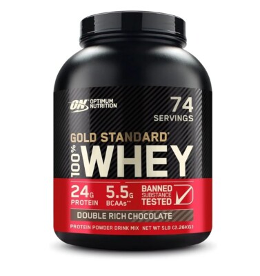 Optimum Nutrition Gold Standard Whey Protein Powder Double Rich Chocolate 2.27kg