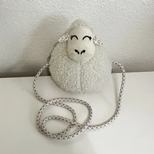 Zara Girls Kids Plush Lamb Sheep Crossbody Purse Small