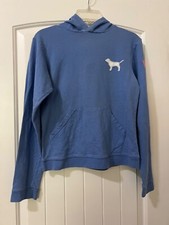 VINTAGE RARE Y2K Victoria's Secret PINK LINE Purple hoodie W/ Dog Size Small
