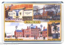 WOLVERHAMPTON WANDERERS WOLVES MOLINEUX COMBINATION SCENES JUMBO FRIDGE MAGNET