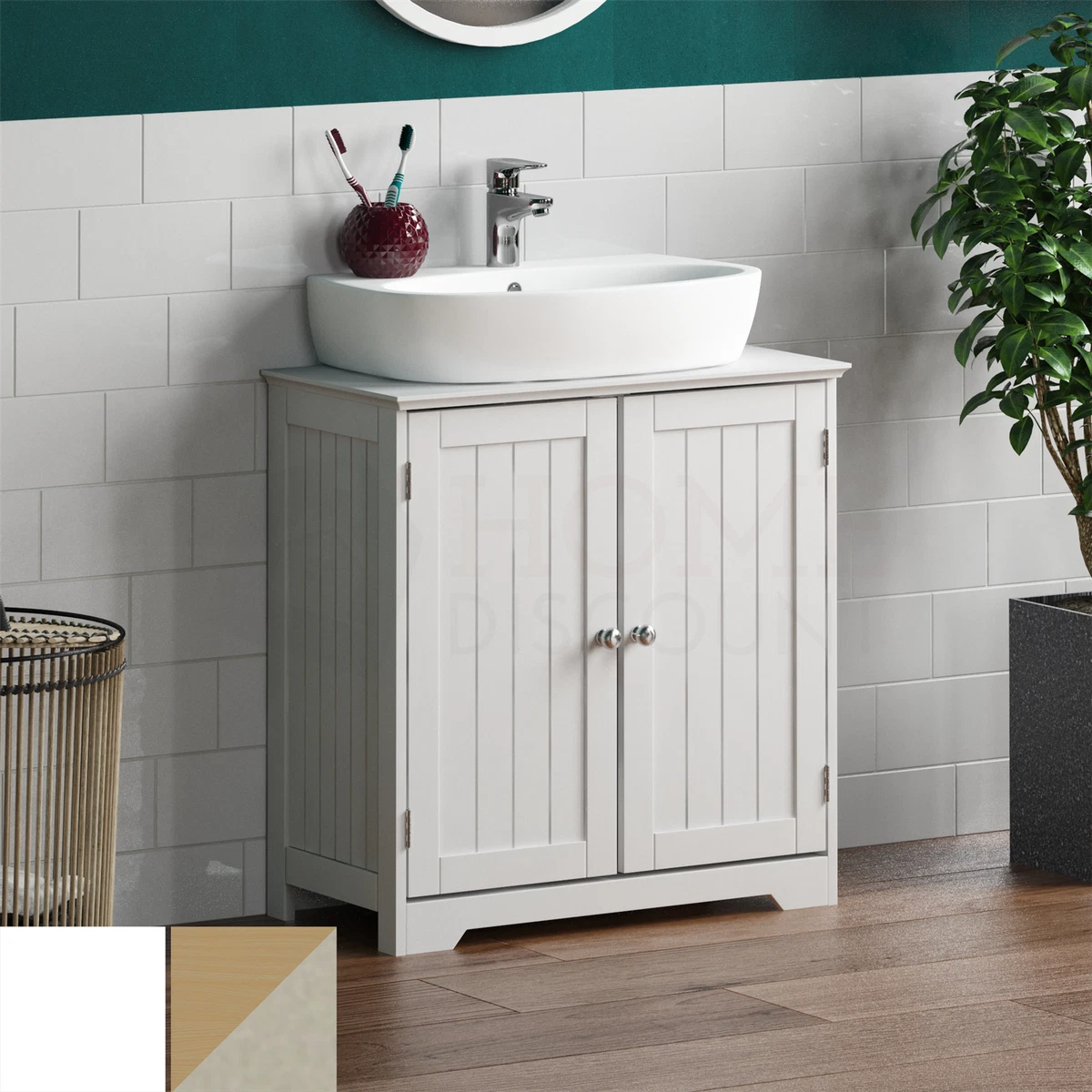 Bathroom Under Sink Cabinet Basin Storage Cupboard Vanity Door Furniture Unit