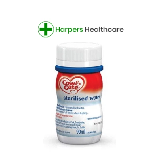 Cow Gate Sterilised Water for Baby Box of 24 bottles 90ml sterile bottles