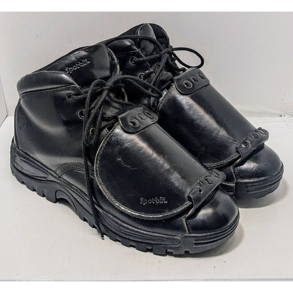 Mens Sz 11.5 Spot Bilt 1155 Black Leather Softball Baseball Umpire