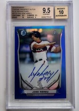 2014 Bowman Chrome Blue Refractor Jose Abreu RC AUTO /150 BGS 9.5/10 GEM Mint