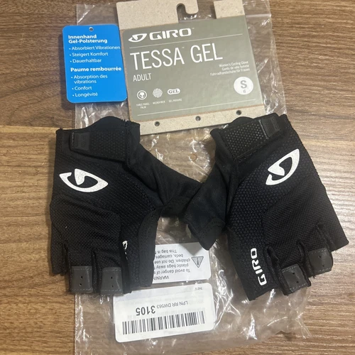 Women’s Giro Tessa Gel Cycling Gloves Small 6 Black Suede