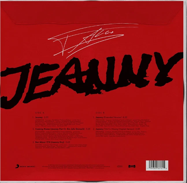 Falco - Jeanny Pt. 1-3 Limited Edition Picture Disc 12" Vinyl Jacket Sleeve Neu - Bild 4 von 4