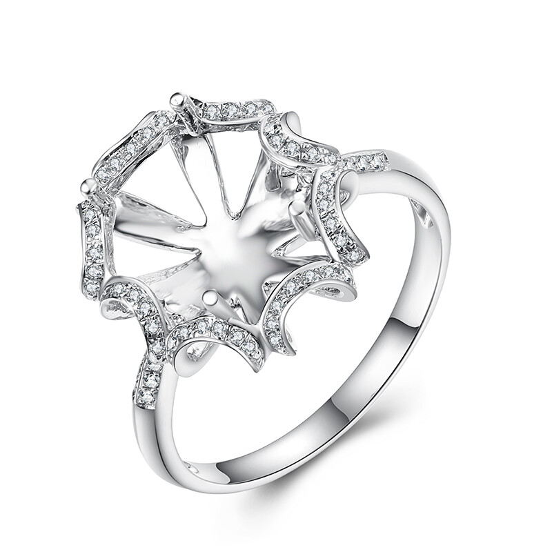 Natural Diamonds Fine Jewelry Vintage Flower Fine Ring