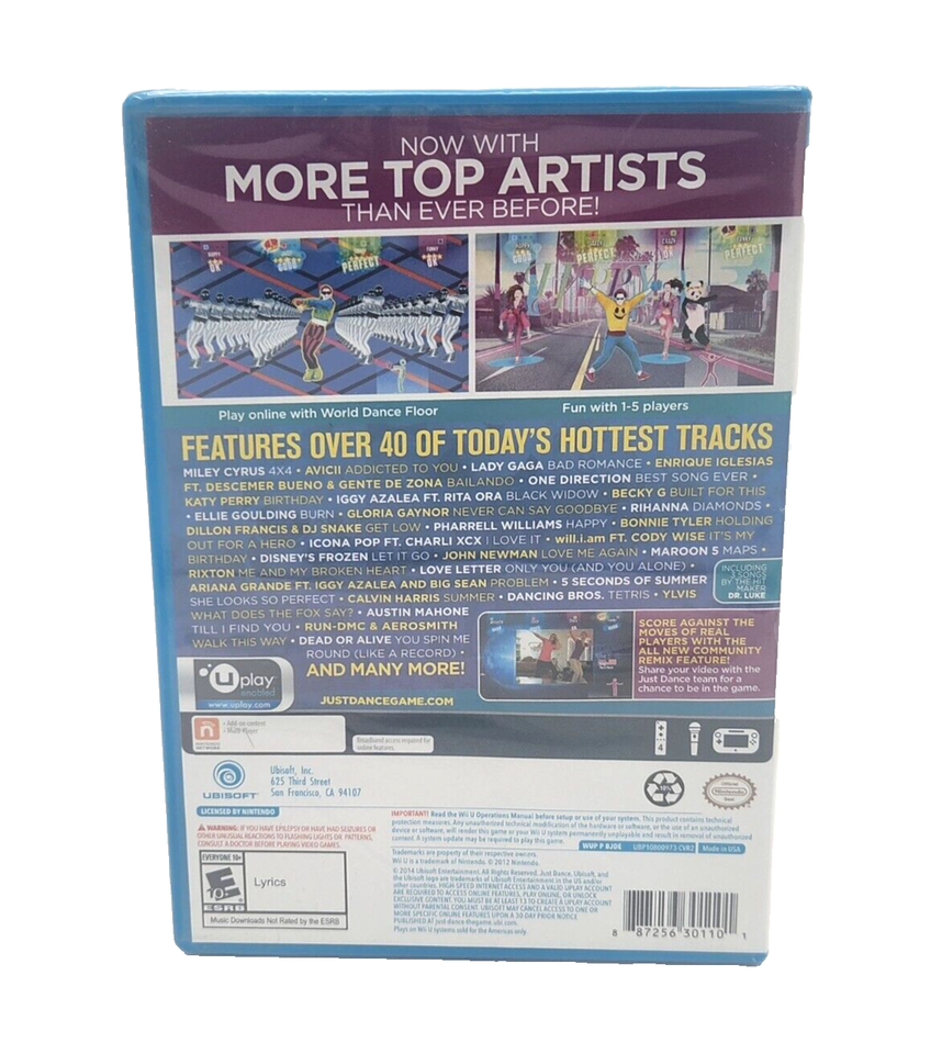 Just Dance 2015 (Nintendo Wii U, 2014) Brand New Factory Sealed US