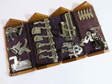 Antique Singer Sewing 1889 Refinished Oak Puzzle Box  Most Attachments