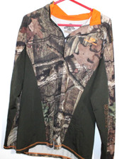 Mossy Oak Camo Shirt Break Up Infinity Mens Medium Long Sleeve Hunting 1/4 Zip