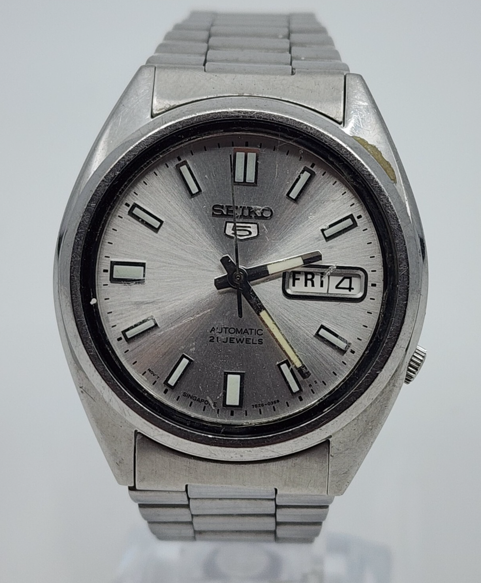 SEIKO 時計 Vintage Seiko 5 Automatic Day Date 7s26-3049 Japan Made