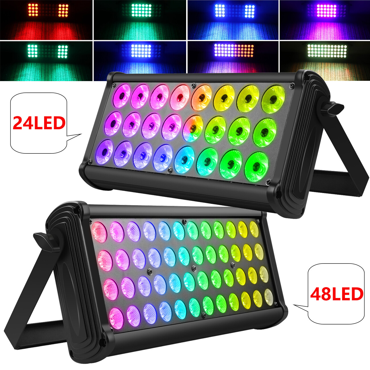 24/48LED Wall Wash Light DMX RGBW Beam Stage Lighting DJ Disco Show Club Lights