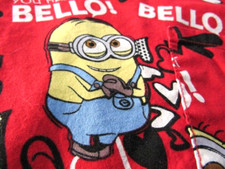SCRUB TOP MINIONS Size Large You had me at Bello Despicable Me Label Red colors