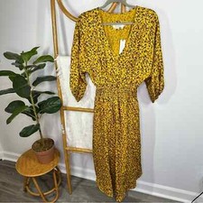 NWT Anthropologie Marigold Smocked Midi Dress sz S