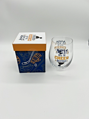 St. Louis Blues Stemless Wine Glass with Gift Box 17 Oz. NHL Hockey Team  Sports