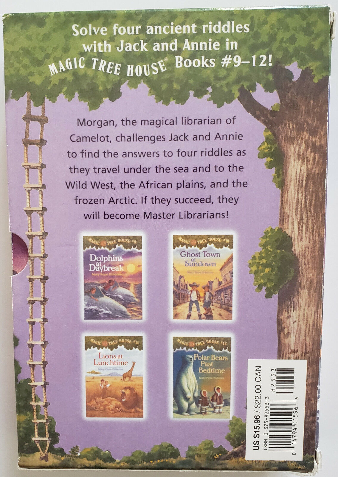  Magic Tree House Boxed Set, Books 9-12: Dolphins at Daybreak,  Ghost Town at Sundown, Lions at Lunchtime, and Polar Bears Past Bedtime:  9780375825538: Mary Pope Osborne, Sal Murdocca: Books