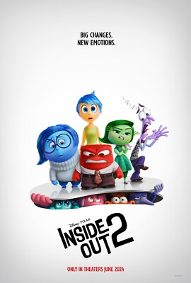 Disney's Inside Out 2 teaser 27x40 1-Sheet DS Movie Poster Double