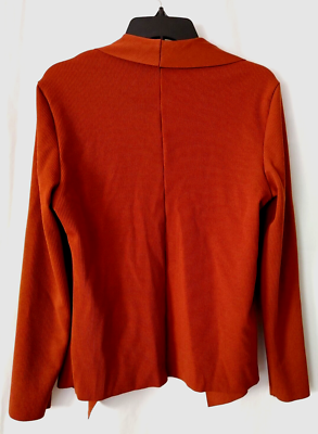 NEW様 Shein Open Front Cardigan Jacket Long Slv Burnt Umber L 8-10