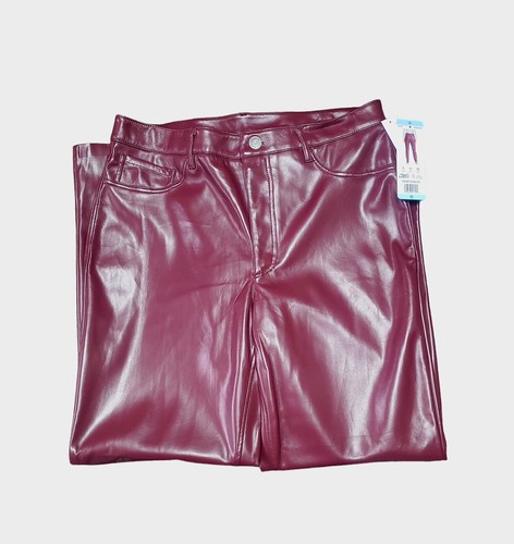 Joie Limited Edition Ladies Pant Faux Leather Burgundy Size 10 NWT - Picture 5 of 11
