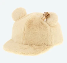 Japan Tokyo Disney Resort Ears Pooh limited Fluffy Winter Cap Hat Bee