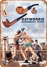 METAL SIGN - 1949 Kaywoodie Pipes and Boxing -- Vintage Look