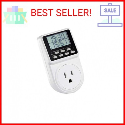 Techbee Digital Infinite Repeat Cycle Intermittent Timer Plug for Electrical Out