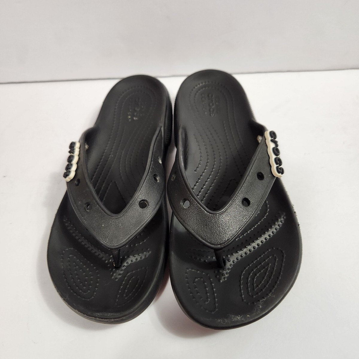 Iconic Crocs Comfort Black Sandals Size M 6 W 8 | eBay