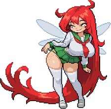 Betilla Fairy Schoolgirl Vinyl Car Decal Sticker 7" Weatherproof