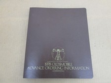 1978 Oldsmobile Dealer Album Advance Sales Handbook Cutlass Toronado 98 Data