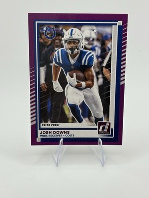 2025 Panini Donruss Josh Downs Press Proof Purple #42 Indianapolis Colts