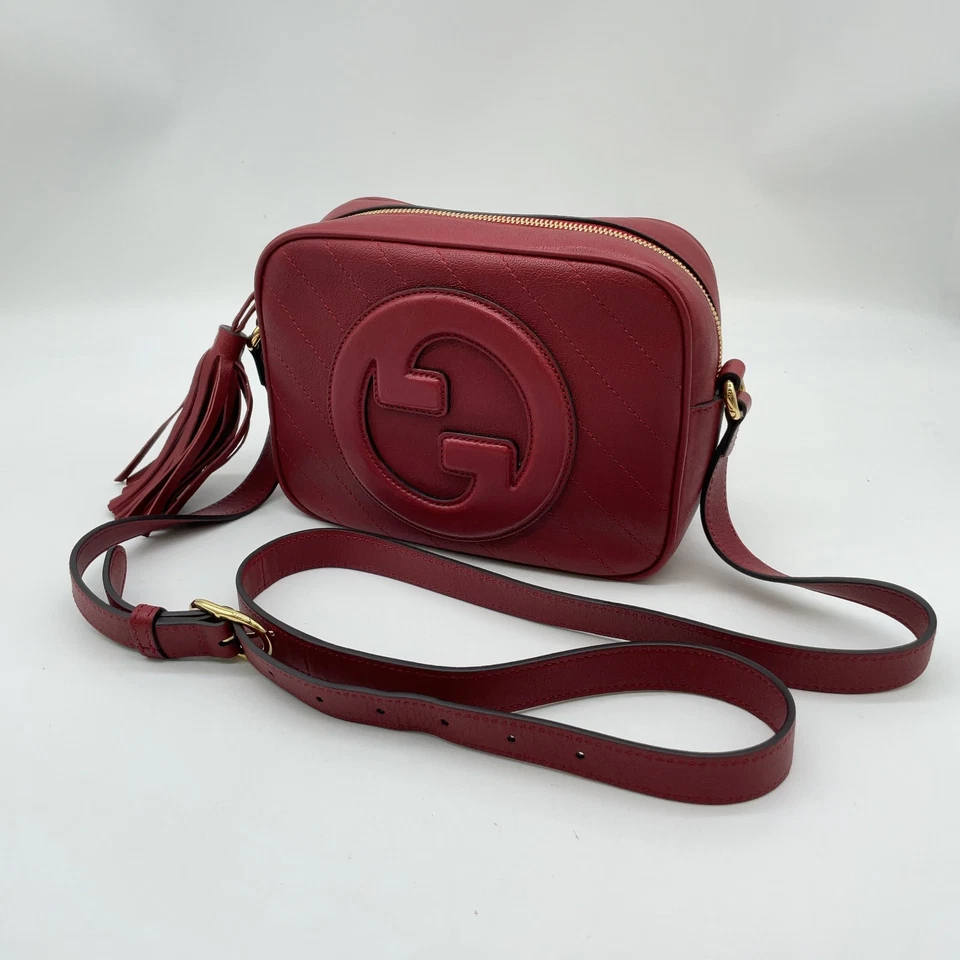 Auth Gucci Blondie Interlocking Tassel Red 742360 Shoulder Bag W/D BD050009 - Image 4 of 4
