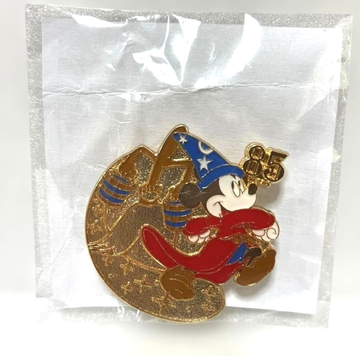 Disney Godiva Fantasia 85th Anniv Sorcerer Mickey Pin Badge Japan Exclusive NWT