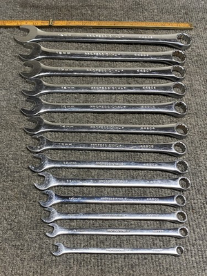 #ad Craftsman Professional Wrench Set Metric 13 Pc USA Full Polished 7 19 mm $169.99