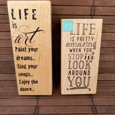 Lot 2 Saying Rubber Stamps Hampton Art Life Is Pretty Amazing Stampendous