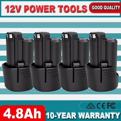 BAT411 Akku Für Bosch GBA 12V 4.8Ah Li-ion GSR GDR GSA BAT412 GWI 2607336014