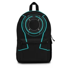 Tron Backpack, Gaming Geek Bag, Identity Disc Design, Virtual World Gamer Gift,