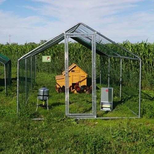 Kit Pollaio Cocincina Antipred.| Recinto+accessori+porta Auto Copert.2X3m