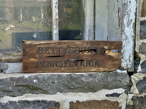 Gettysburg Sign Made From CIVIL WAR ERA Barn WOOD From The Plank Farm