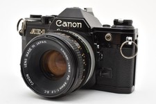 N.MINT Canon AE-1 Black SLR 35mm FilmCamera FD 50mm/f1.8 KS0079 2907569