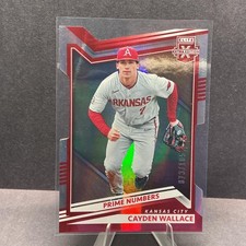 2022 Panini Elite Extra Edition #49 Cayden Wallace Prime Numbers A Die Cut #/105