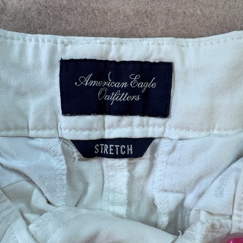 American Eagle Stretch White Denim Shorts Women's 00 - Picture 3 of 7