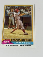 Vintage Topps Hall of Famer  Johnny Bench # 201 in NM Condition,