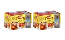 HEB Peach Iced Tea 2x Pack of 12 Single Cups Compatible with Keurig K-cup H-E-B