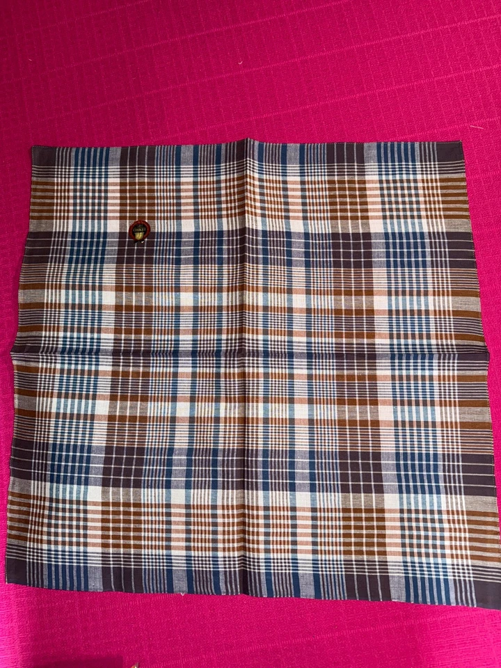 6 grands mouchoirs en pur fil  coton de Cholet 50 cm x 50 cm  réf M20 - Photo 3/3