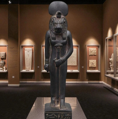 ANCIENT EGYPTIAN ANTIQUITIES RARE ANTIQUE PHARAONIC STATUE OF GODDESS SEKHMET BC