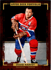 2015-16 Upper Deck Portfolio Doug Harvey #190 Montreal Canadiens Habs Legends