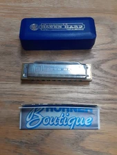 Vintage Harmonica Hohner Blues Harp Key E Flat Older Model Eb EXCELLENT Bluesy
