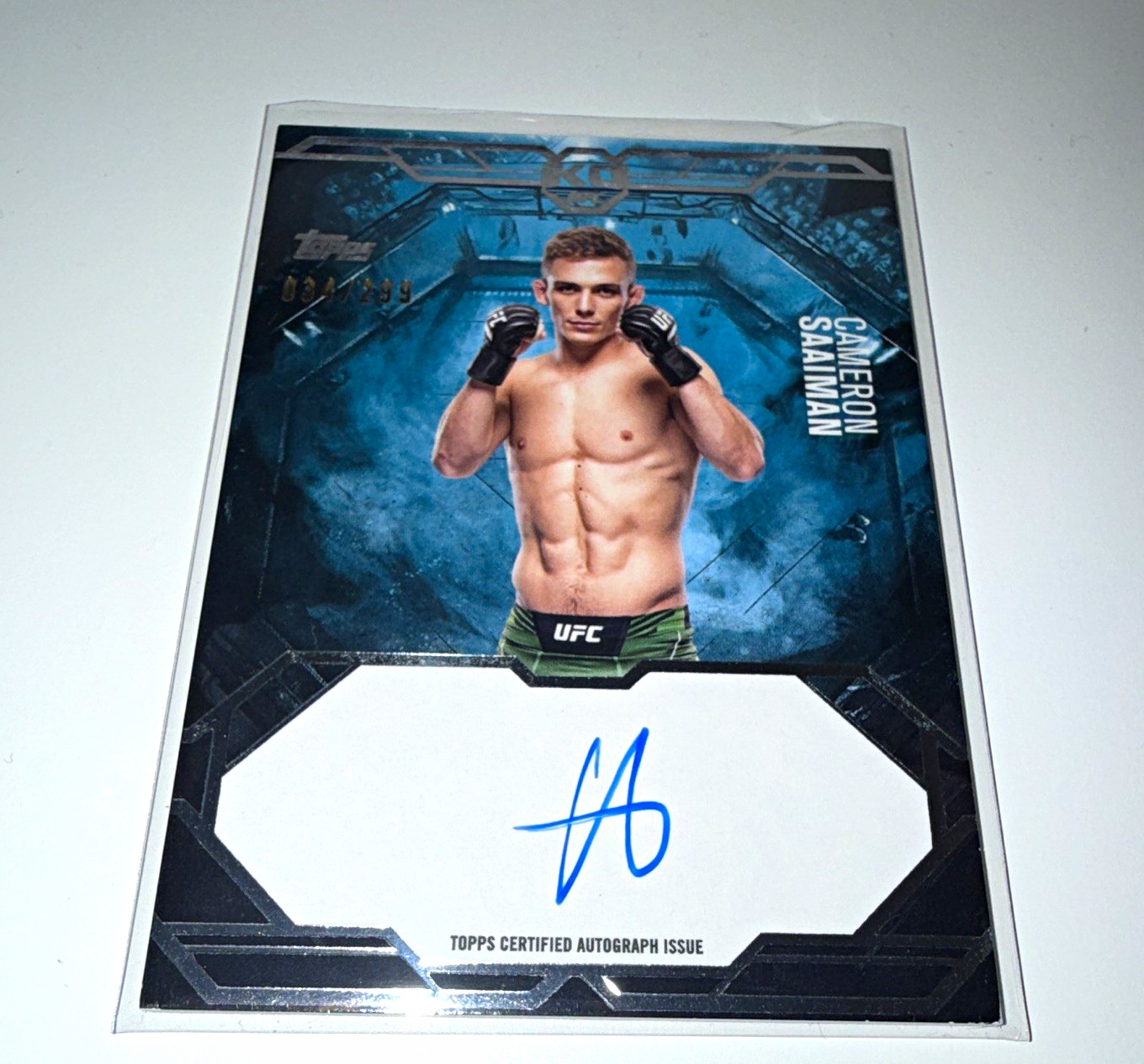Topps 2025 UFC Knockout Cameron Saaiman Knockout Autographs #KA-CS Auto /299