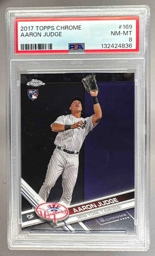 132424836 Aaron Judge 2017 Topps Chrome #169 Rookie RC PSA 8