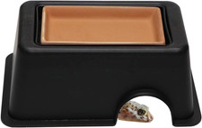 Reptile Hide Box Humidifier Caves Water Supply Hideout with Sink Basin for Lizar